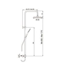 Flexo ducha doble grapado inoxidable 1,5m cromo - Enki Hogar